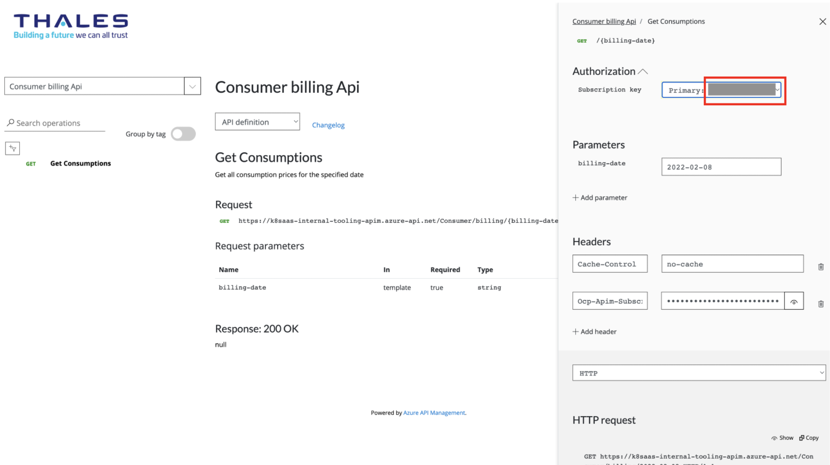 Billing API Portal